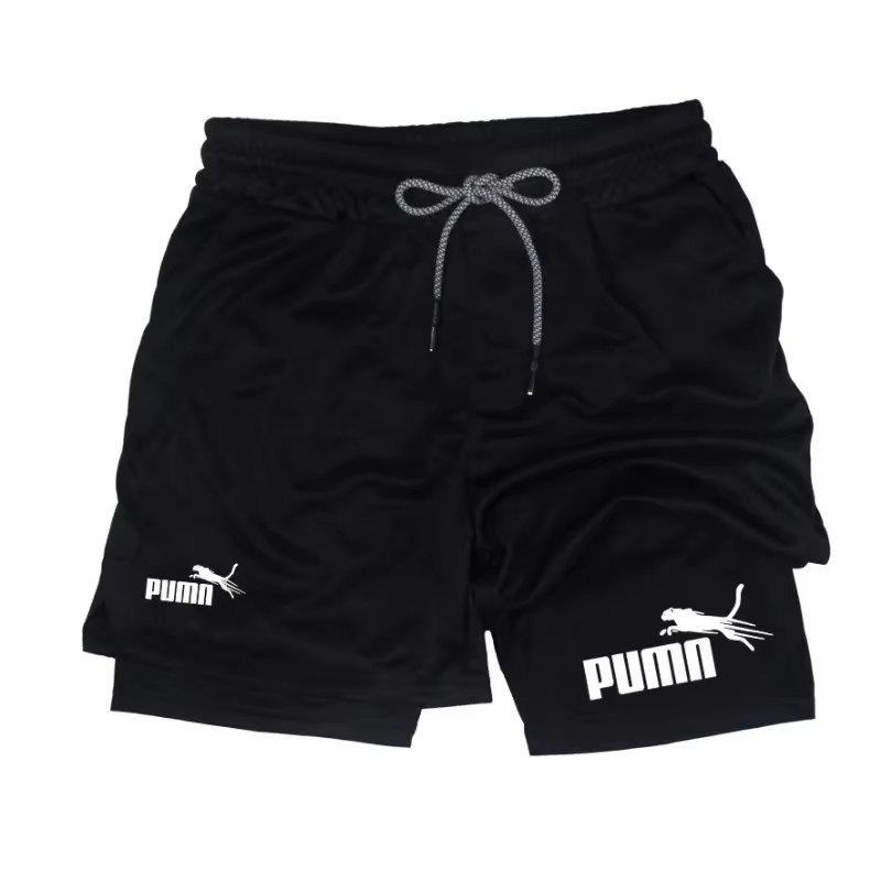 Compression Shorts Athletes - Herenshorts voor de zomer, ademend, 2-in-1,